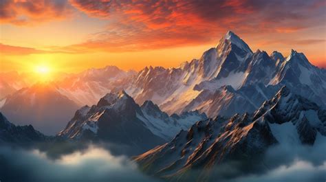 Premium Photo | Panoramic view of the sunrise in the Tatra mountains