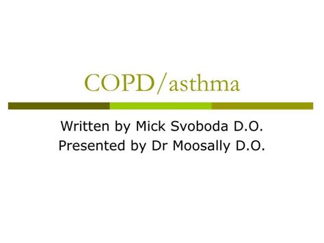 Ppt Copd Asthma Powerpoint Presentation Free Download Id 6587466