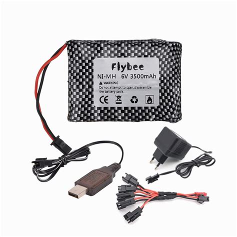 Batería NiMH de 6v 3500mah cargador para juguetes Rc coches tanques