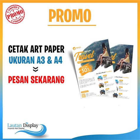 Jual Cetak Art Paper Art Carton Ukuran A3 Dan A4 Plus Laminating