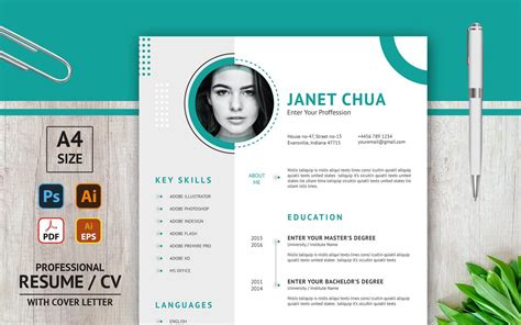 Janet Chua Cv Layout For Job Application Printable Resume Template In 2022 Job Cover Letter