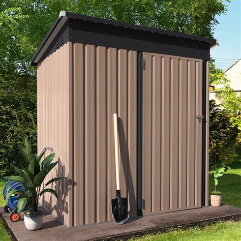 Amazon Lyromix Upgraded Metal Outdoor Storage Shed With