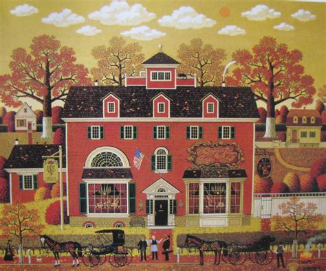 Solve Town Center Charles Wysocki Jigsaw Puzzle Online With Pieces