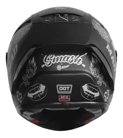 Casco Kov Aircut Smash Plata Deportivo Mica Iridium Dot Moto Meses