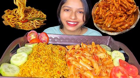 Asmr Eating Maggi Pasta Maggi Challenge Mukbang Eating Challenge