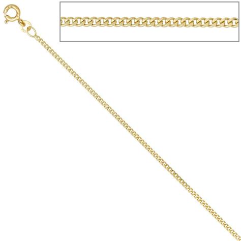 Mm Panzerkette Halskette Collier Goldkette Gelbgold Gold Cm Damen