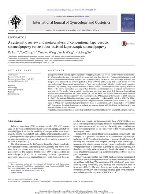 Pdf A Systematic Review And Meta Analysis Of Conventional