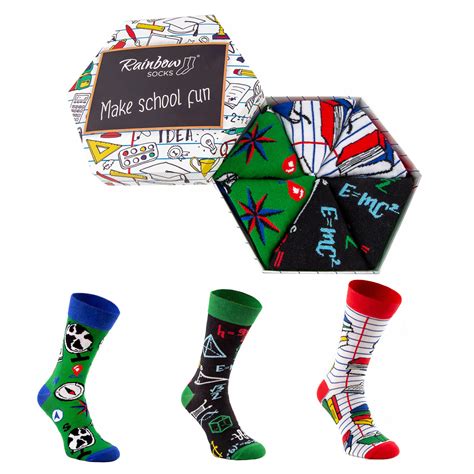 Rainbow Socks Skarpetki School Socks Box Wielokolorowy Rozmiar 41 46