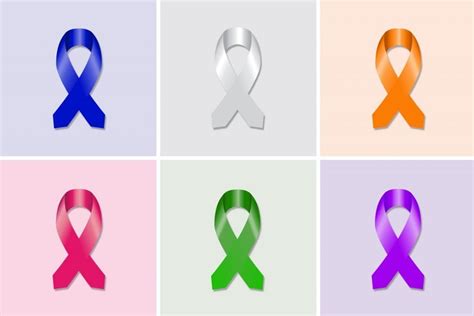 Cancer Ribbon Colors Printable