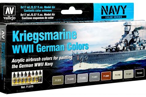 Buy Av Vallejo Model Air Set Kriegsmarine Wwii German Color Online At