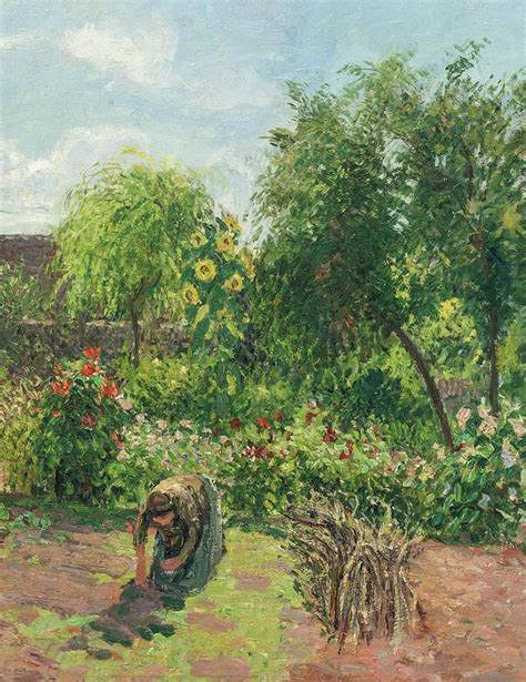 The Artist S Garden At Eragny Circa 1898 By Camille Pissarro In 2021