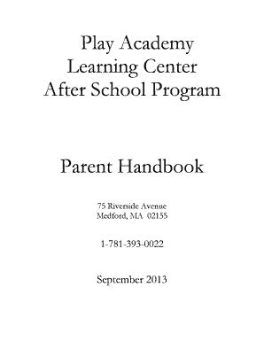 Fillable Online ASP Parent Handbook Fax Email Print PdfFiller