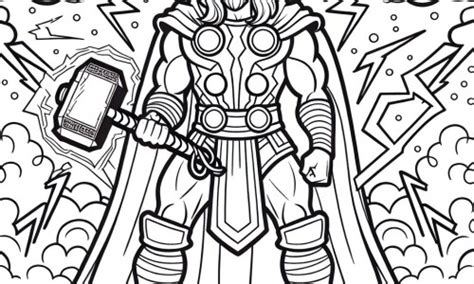 Dibujo Para Colorear Del Dios Del Trueno Thor Descargar O Imprimir De