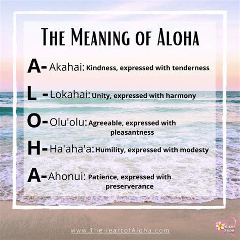 The Meaning of Aloha | Hawaiian words and meanings, Aloha meaning, Aloha quotes