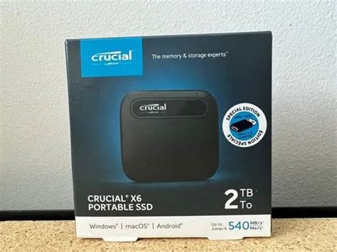 Crucial X6 SE 2TB External USB C USB A Portable Solid State Drive At