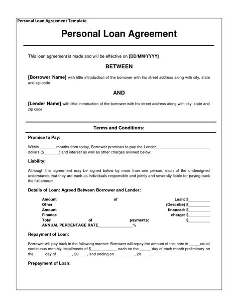 Free Loan Agreement Templates Word Pdf Template Lab Free