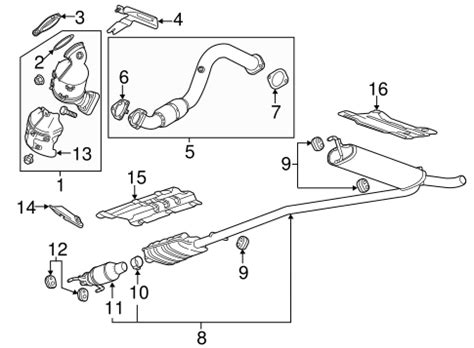 Oem Chevrolet Trax Exhaust Components Parts Gm Parts Club