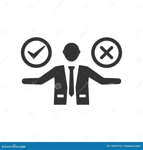 Icono De Toma De Decisiones Empresariales Ilustración del Vector