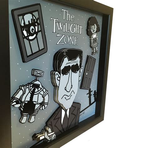 Twilight Zone Art Twilight Zone Poster Rod Serling 3d Art Etsy