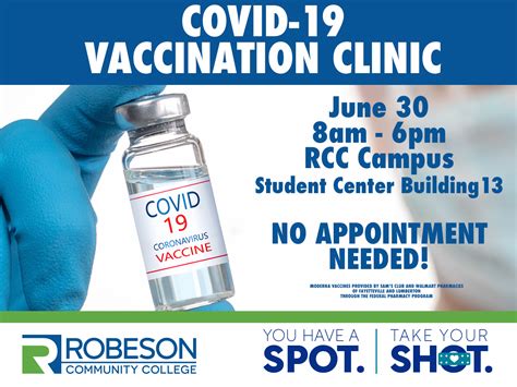 COVID-19 Clinic To Be Held June 30 | Robeson Community College : Robeson Community College