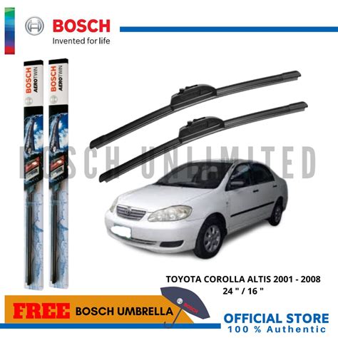 Bosch Aerotwin Wiper Blade Set For Toyota Corolla Altis