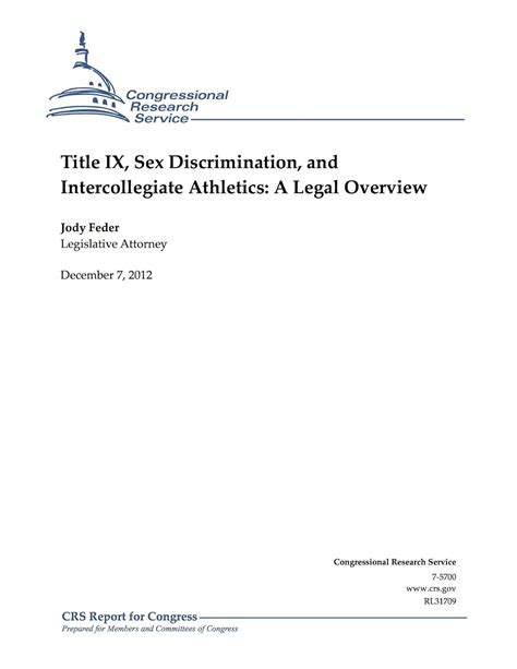 Amazon Title Ix Sex Discrimination And Intercollegiate Athletics A