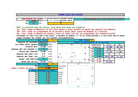 Xls Diseño De Vigas Perfiles De Acero Metodo Lrfd Acero Flexión Dokumentips