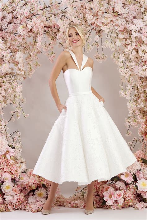 Vintage 1950's short ballerina length wedding dresses