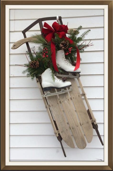 Pin By Bonnie Boyd On Christmas Christmas Sled Decoration Christmas