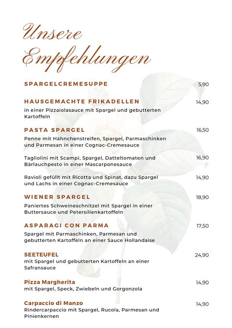 Unsere Empfehlungen Restaurant Bella Vista