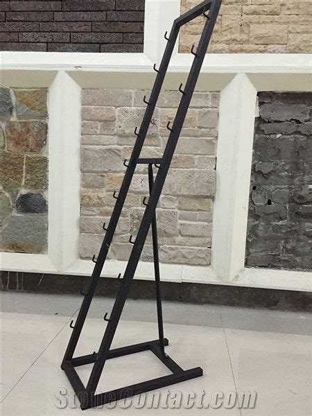 Metal Tile Display Stand Racks White Marble Display Stand Racks Brazil