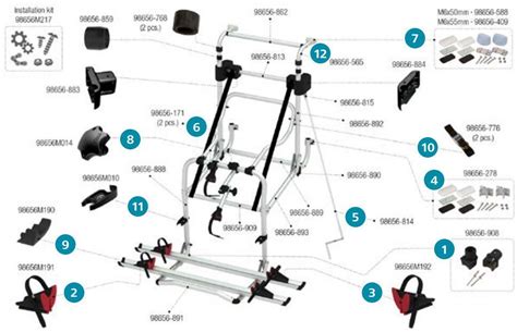 Tragestruktur oben Fiamma Ersatzteil Nr 98656 565 für Carry Bike