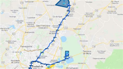 Mapa De El Ngel Al Aeropuerto Cu Nto Tiempo Se Hace A Texcoco Y