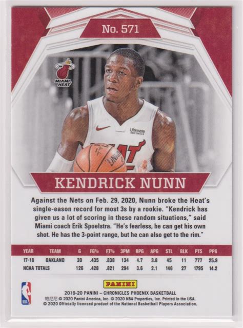 Yahoo Nba Kendrick Nunn Panini Chronicles P