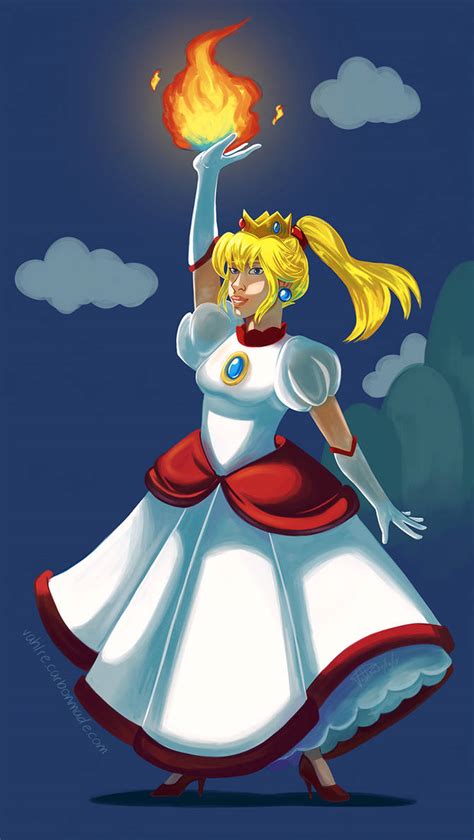 Fire Princess Peach By Vahlre On Deviantart