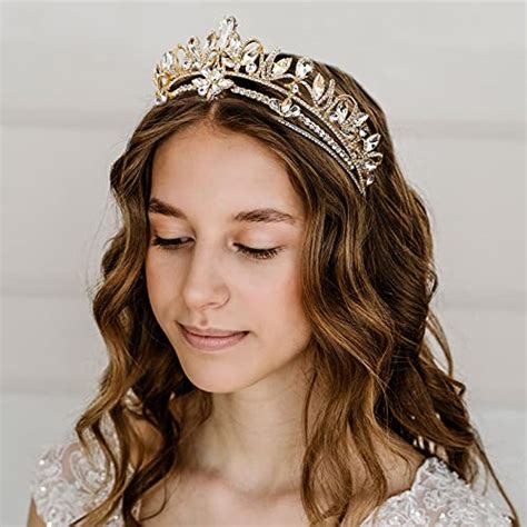 Aw Bridal Crystal Crowns For Women Wedding Tiaras For Bride Princess