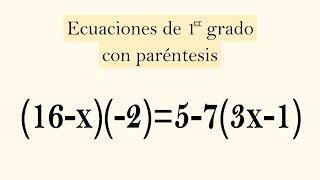 C Mo Resolver Ecuaciones De Primer Grado Con Par Ntesis Doovi