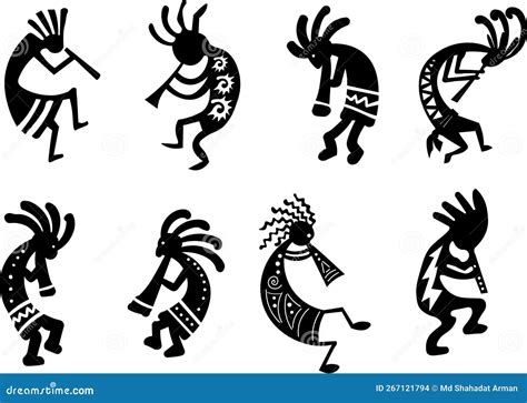 Kokopelli Silhouette Set Vector Illustration | CartoonDealer.com #267121796