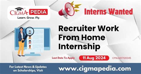 Recruiter Work From Home Internship 2024 How To Apply For Internship