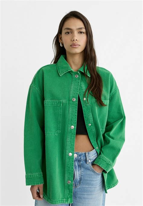 Stradivarius Kurzmantel Green Grün Zalando De