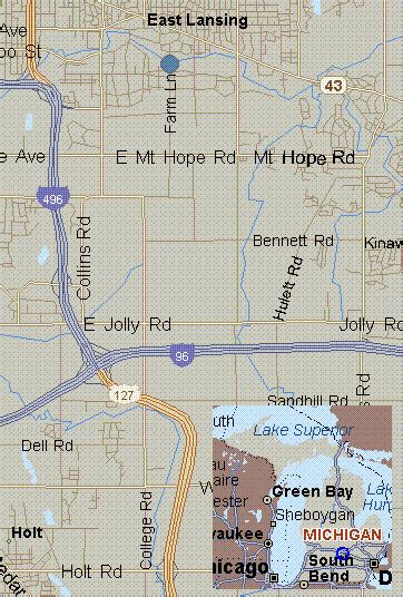 Map For Red Cedar River Michigan White Water Msu Wave