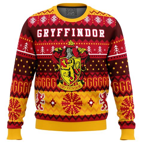 Harry Potter Gryffindor House Ugly Christmas Sweater Anime Ape