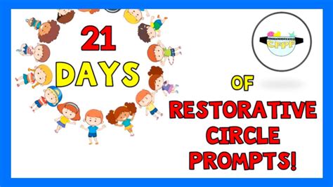 20 Days Of Classroom Restorative Practice Circle Prompts YouTube