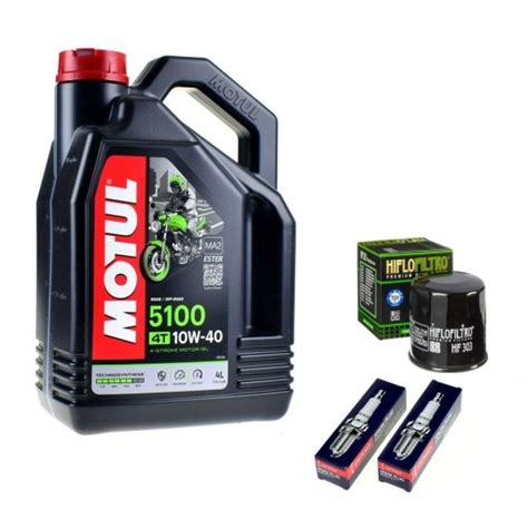 Olej Motul Filtr Świece KAWASAKI VULCAN VN900 5100 10w40 4l hf303