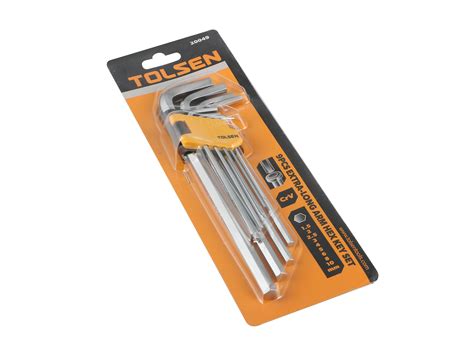 TOLSEN 9PCS EXTRA LONG ARM HEX KEY SET VOH SUPPLIERS