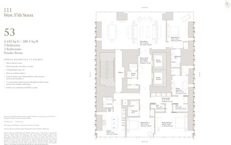 Floorplans at 111 West 57th Street, New York, NY 10019