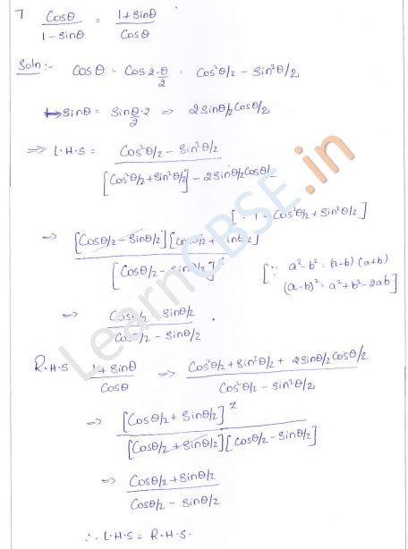 Rd Sharma Class 10 Solutions Chapter 6 Trigonometric Identities Artofit