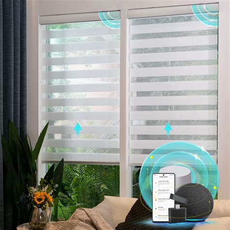 CITOLEN Motorized Blinds With Integral Valance Zebra Blinds Upgraded