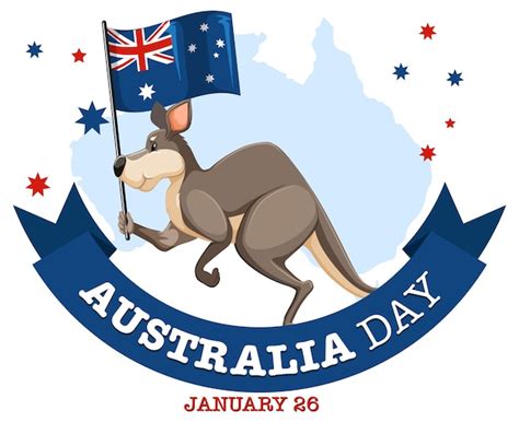 Feliz dia da austrália banner design Vetor Grátis