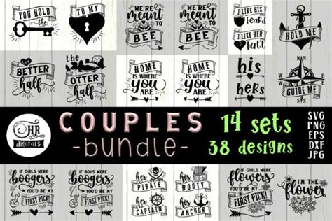 Matching Couples Bundle His And Hers Graphic By Hrdigitals · Creative Fabrica